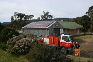 Tarraganda RFS shed near Bega with solar panels installed with the support of CEFE