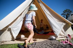 Eurobodalla Breastfeeding Group's famous teepee, by Toby Whitelaw