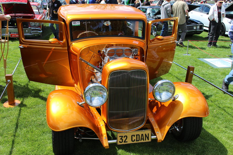 This 1932 Ford Tudor was the jewel in the crowd at Cooma Showground for MotorFest 2017. Photo: Ian Campbell