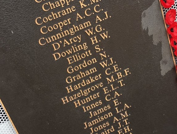 Lest We Forget, some of the names that appear on the Bega War Memorial. Photo: Ian Campbell.