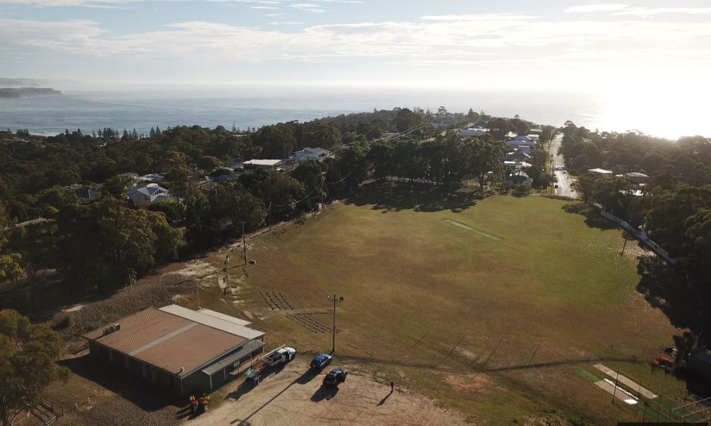Fundraising is underway to install solar panels on the Aussie Rules clubhouse at Lawrence Park Tathra. Photo: Matthew Nott.