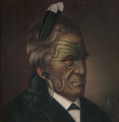 Gottfried Lindauer Tomika Te Mutu, chief of the Ng?i Te Rangi tribe, Bay of Plenty 1880 Oil on canvas National Library of Australia, Canberra Rex Nan Kivell Collection