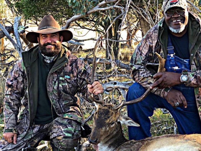 Rob Gallina (left) believes shooting is a more humane way of culling deer than poisoning them.