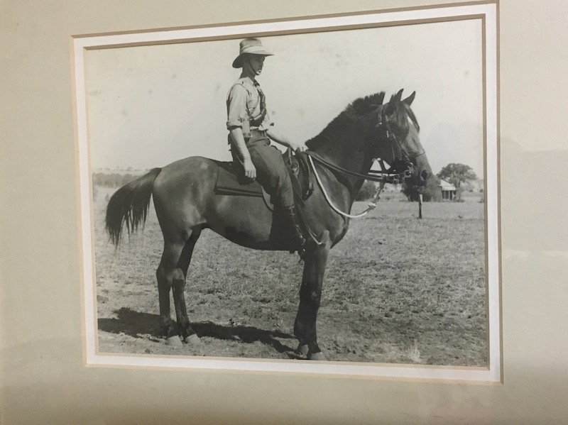 Ian Florance on his horse Tommy about 1937.