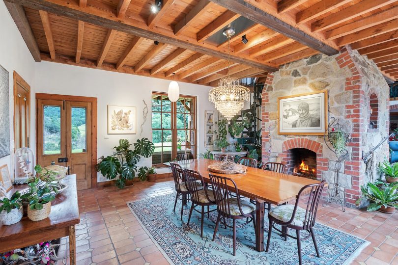 Living spaces are warmed with their own fireplaces. Photo: Supplied
