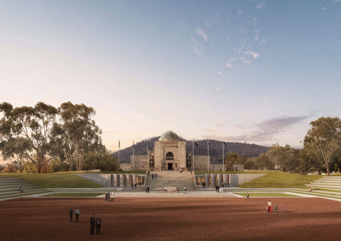 Artist's impression of the redeveloped Australian War Memorial.