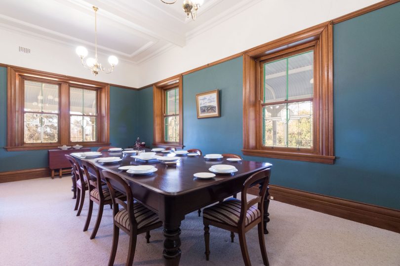 Original lead light glass and sash windows, picture rails and high ceilings. Photo: Supplied