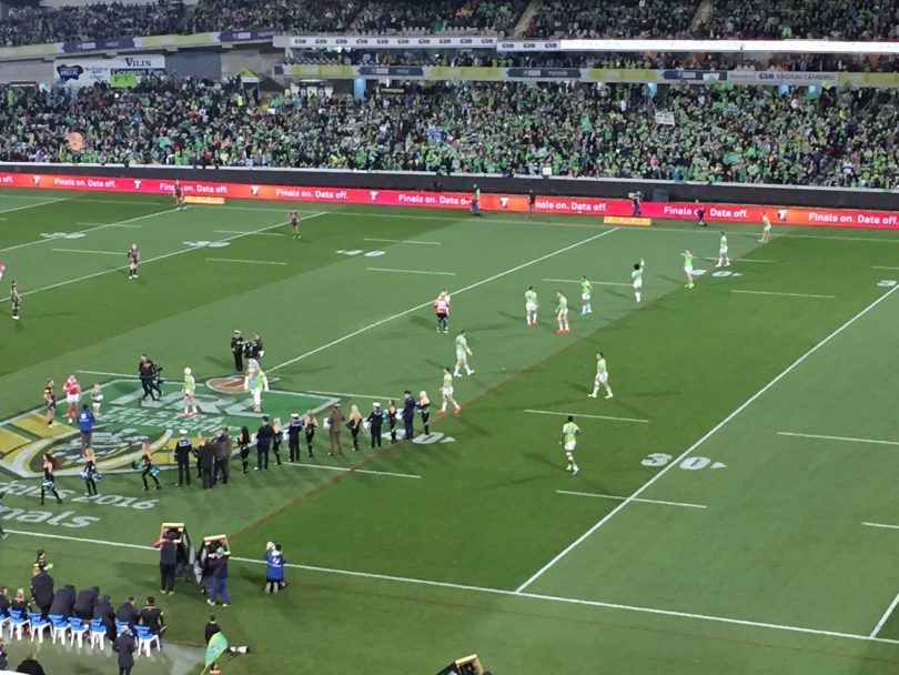 Raiders playing at Canberra Stadium