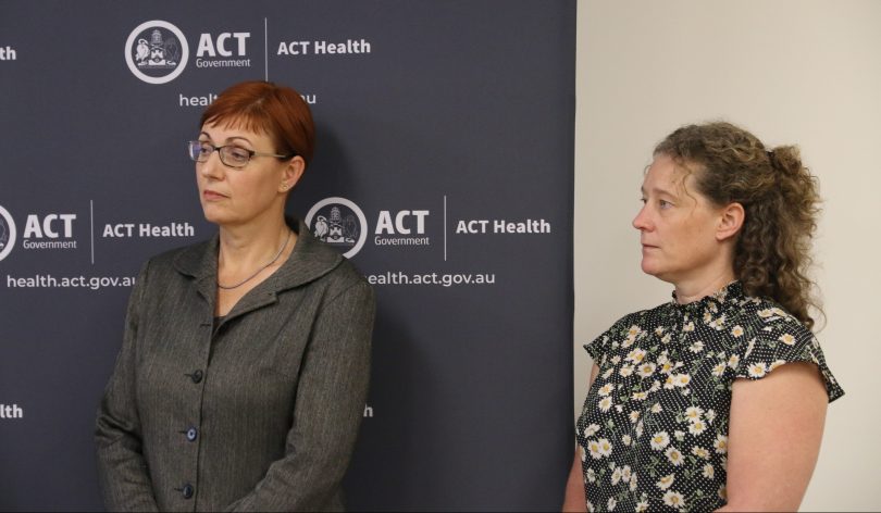 ACT Health Minister Rachel Stephen-Smith and Chief Health Officer, Dr Kerryn Coleman