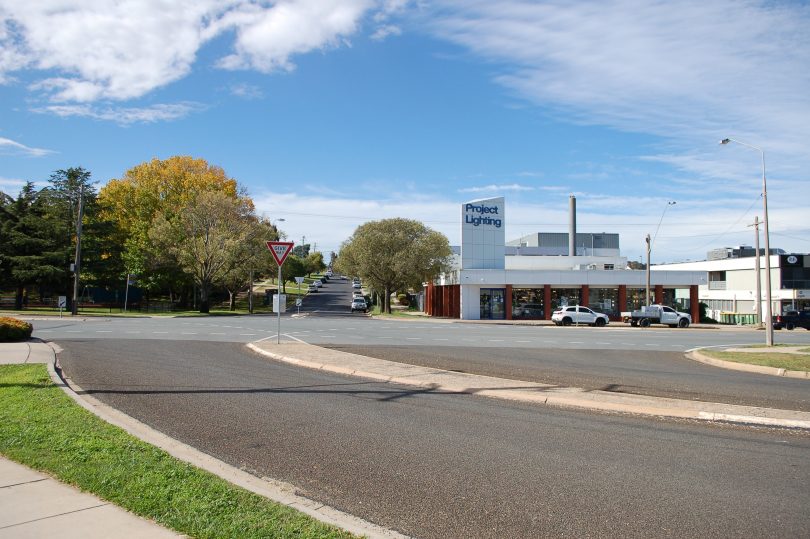 Intersection of Crawford and Erin streets, Queanbeyan.