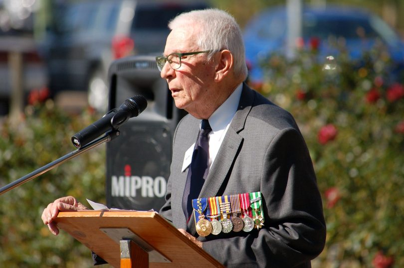 Peter Bray speaking at a public function