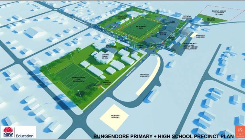 a concept drawing of the Bungendore High School site.