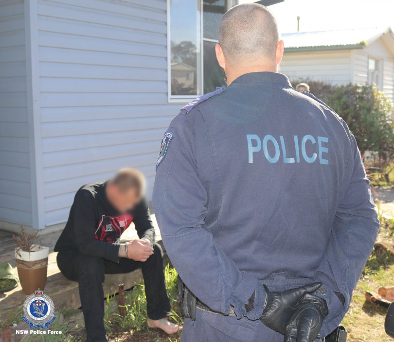 One of the men arrested in Cooma.