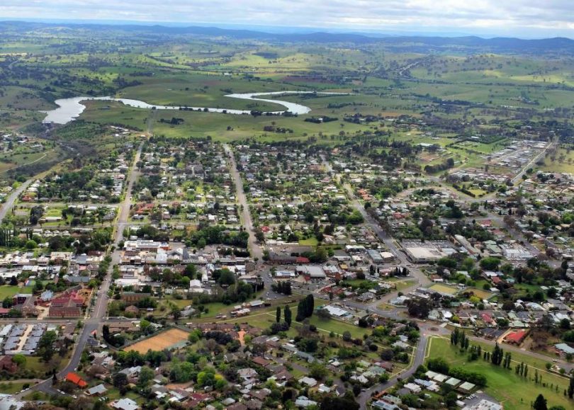Aerial view of Yass