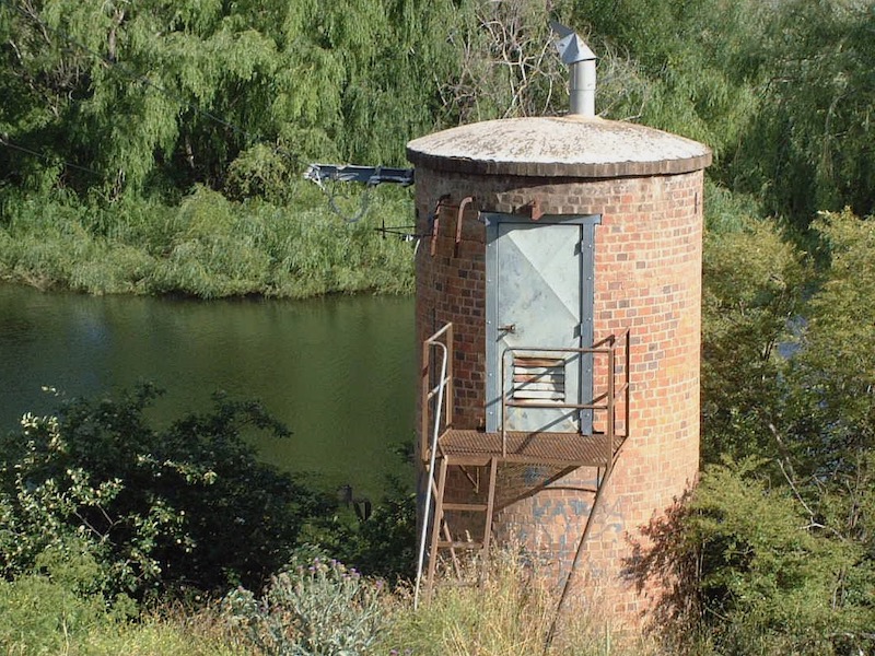 Kenmore hospital pump house on the Wollondilly River.