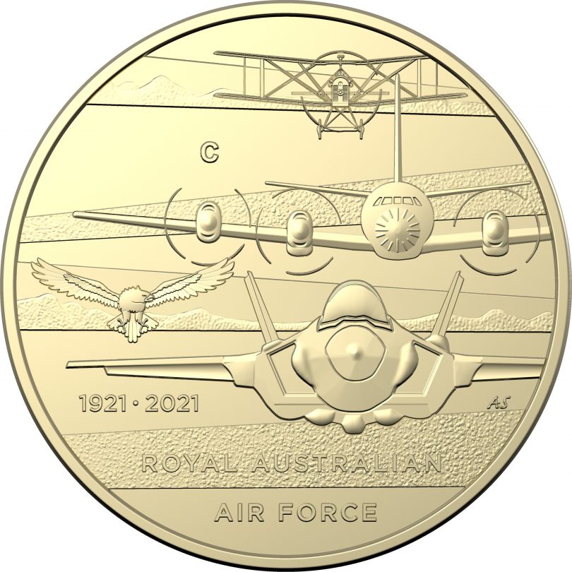 The 2021 $1 'C' mintmark heroes of the sky uncirculated coin