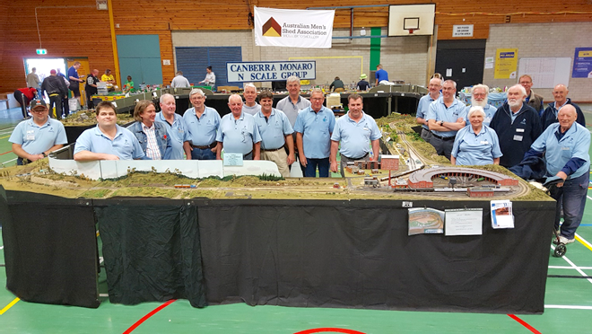 The Canberra Monaro N Scale Model Railway Group with its display.