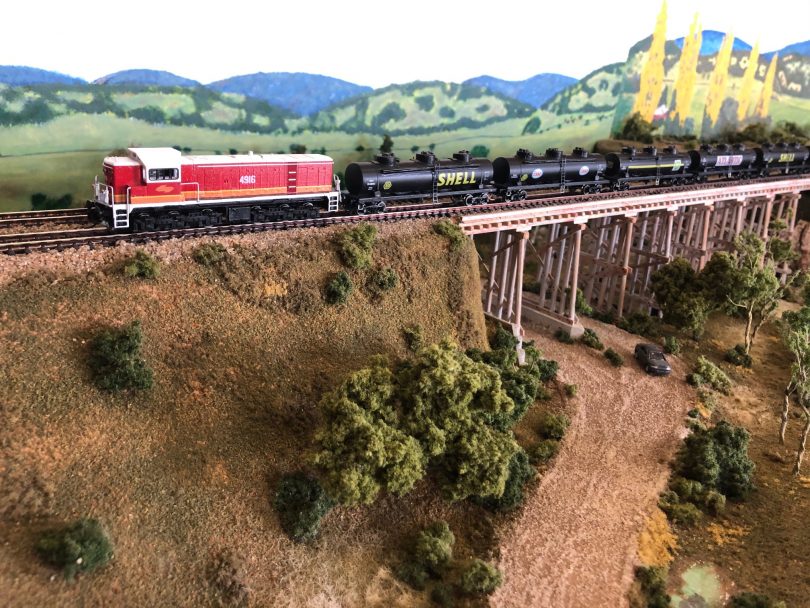 One of scale model railways run by the Canberra Monaro N Scale Group.