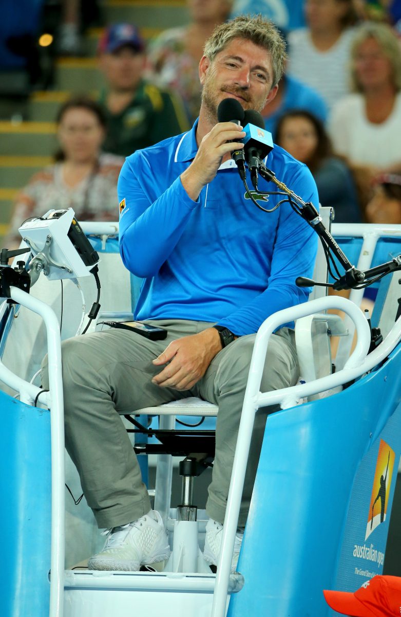 John umpiring at the Australian Open