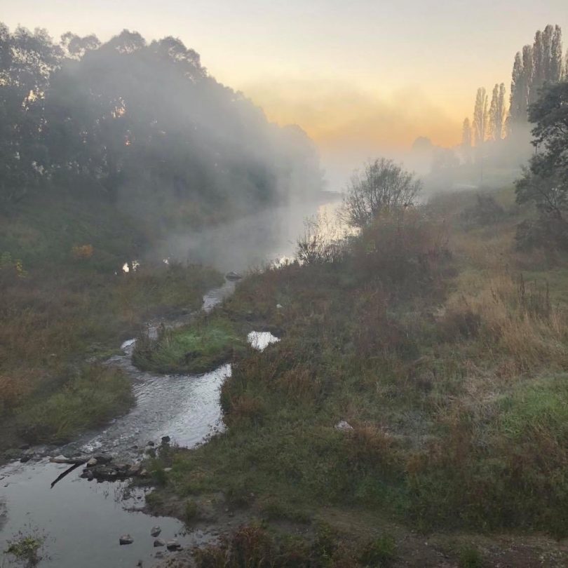 Morning fog over river in Goulburn