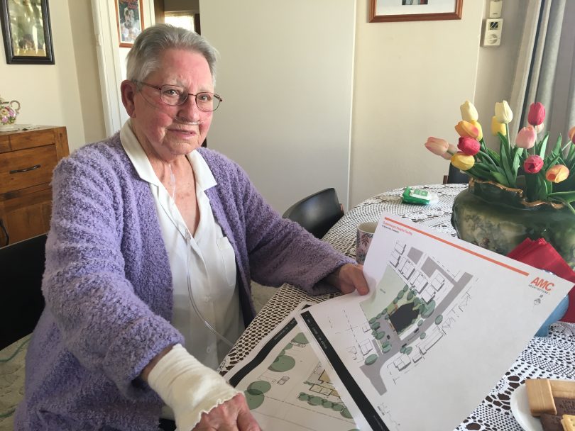 Yvonne Cuschieri holding plans for Respite Care for QBN facility