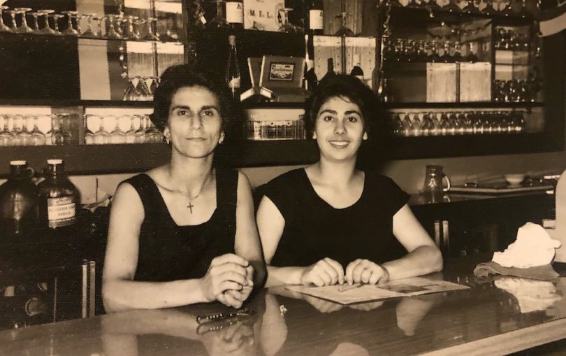 Historical photo of Theodora Antony and Helen Timothy at Parkview Restaurant