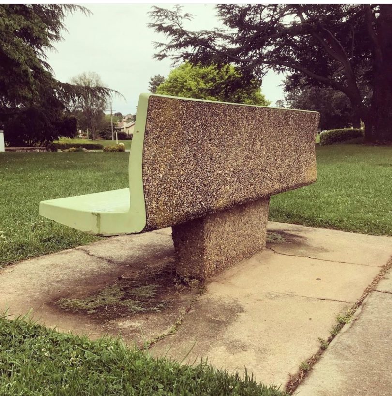 Pebblecrete bench