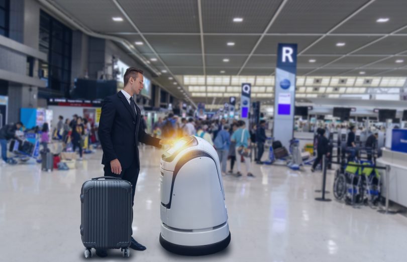 Robot in an airport