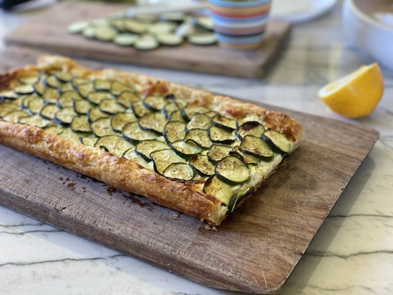 Zucchini and ricotta galette