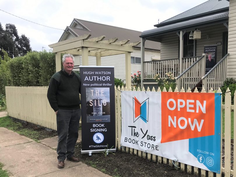 Hugh Watson standing out the front of The Yass Book Store