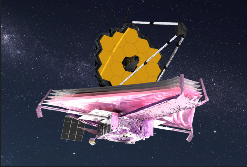 Artist concept James Webb Space Telescope in space fully deployed