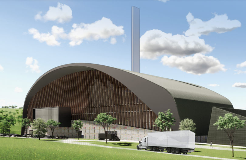 An artist impression of the proposed Tarago incinerator