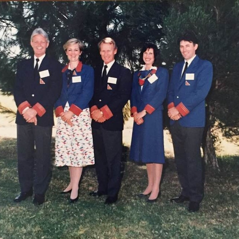 Phil Joyce and fellow Qantas crew