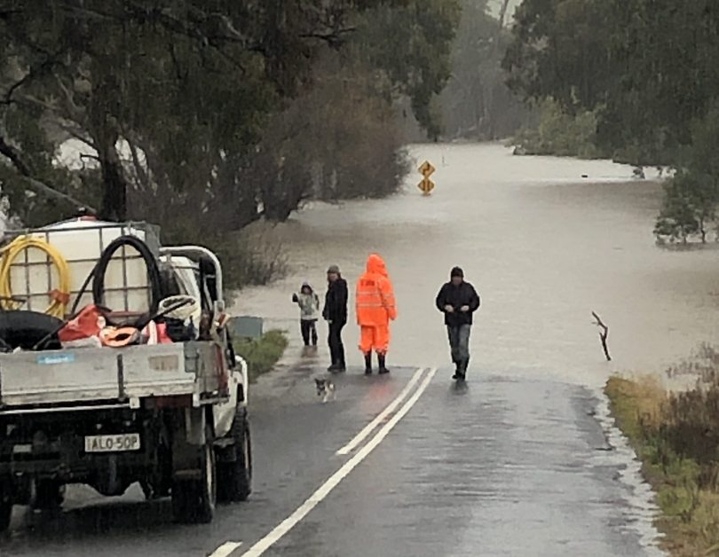 Road underwater