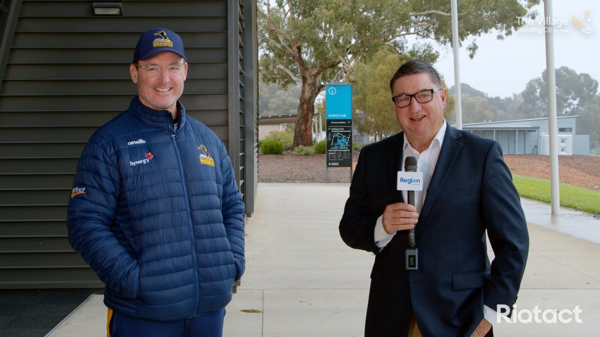 Tim Gavel and Dan McKellar conducting an interview