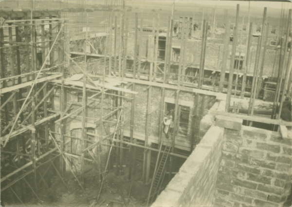 Construction of the old Senate chamber.