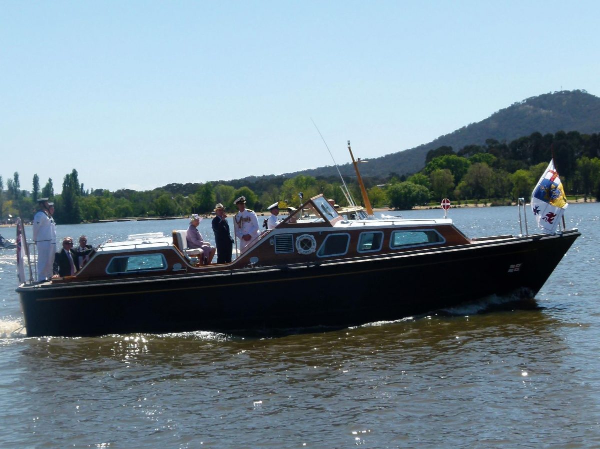 Queen aboard boat