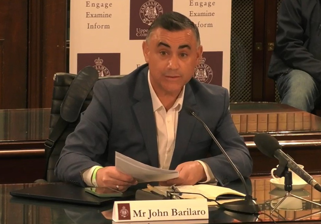 John Barilaro at the parliamentary inquiry