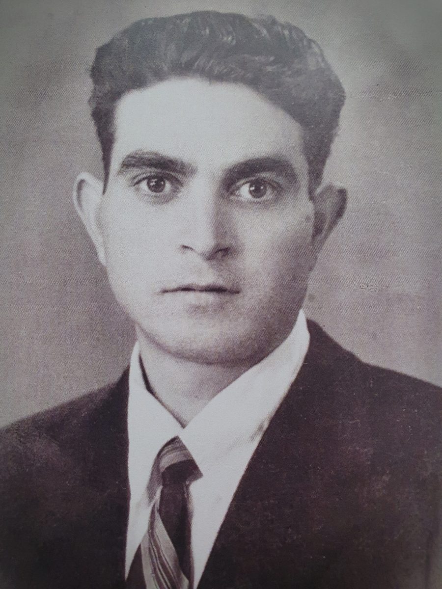Black and white portrait of Italian man