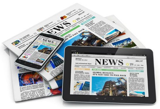 Newspapers and tablets