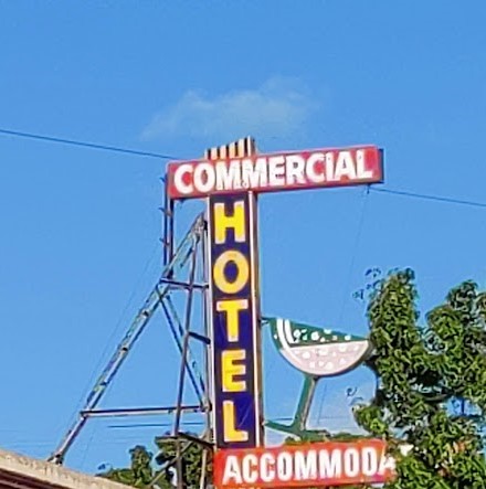 Commercial Hotel sign 