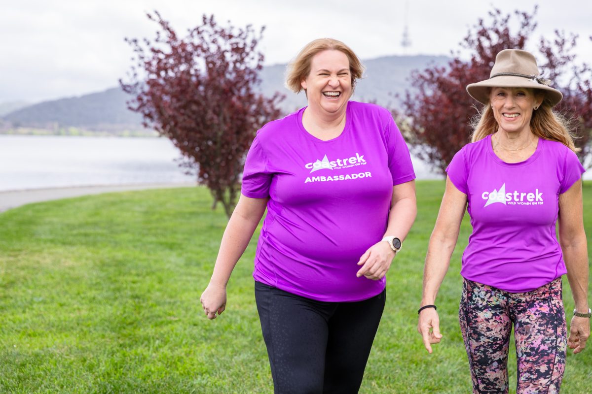 Cath Wallis and Diane Westaway in Coastrek clothing