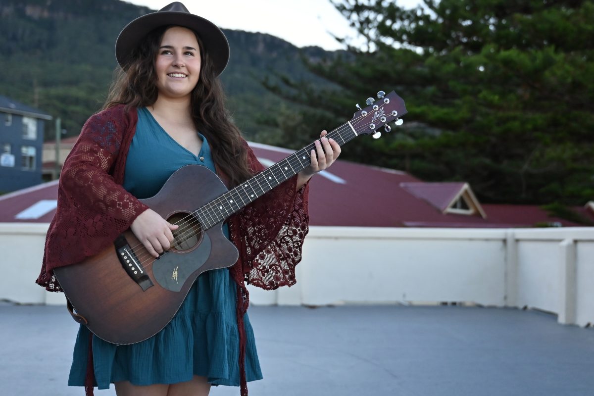 woman with guitar