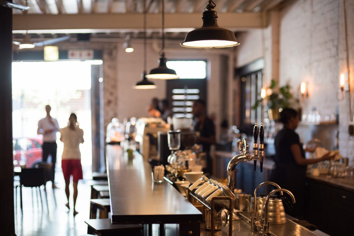 Stock image of a cafe