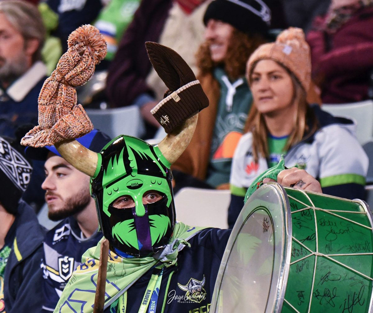 Canberra Raiders fans at GIO Stadium