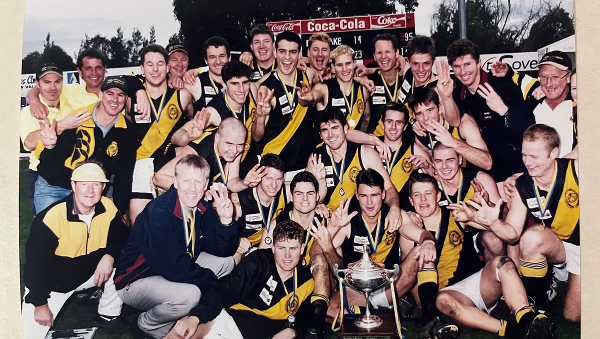 The Queanbeyan Tigers 2000 Premiership winning side. Photo: Queanbeyan Tigers AFL.