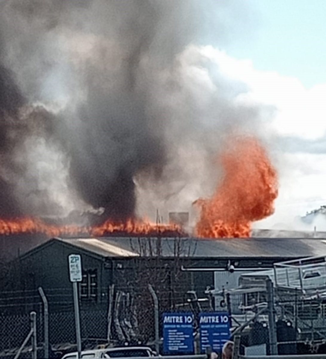 smoke plumes above Queanbeyan