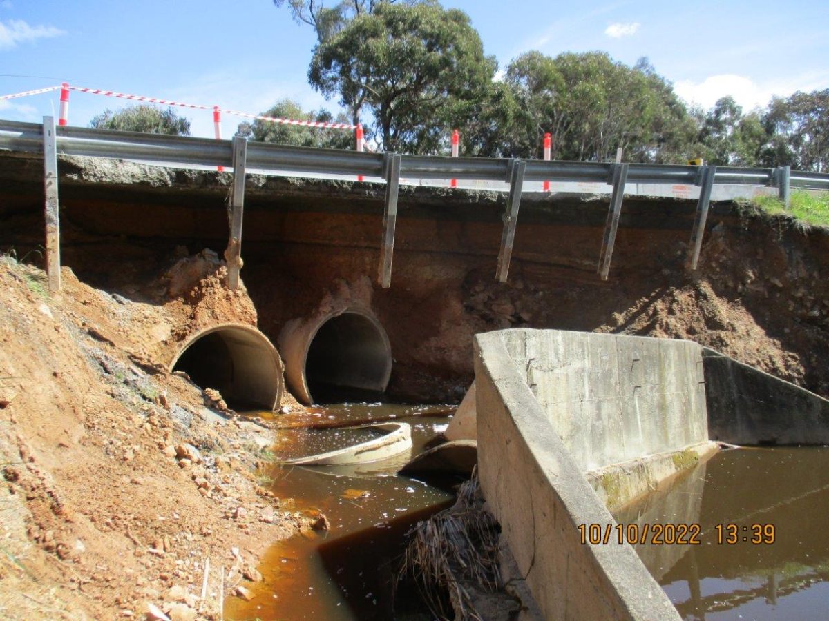 Damaged culvert 