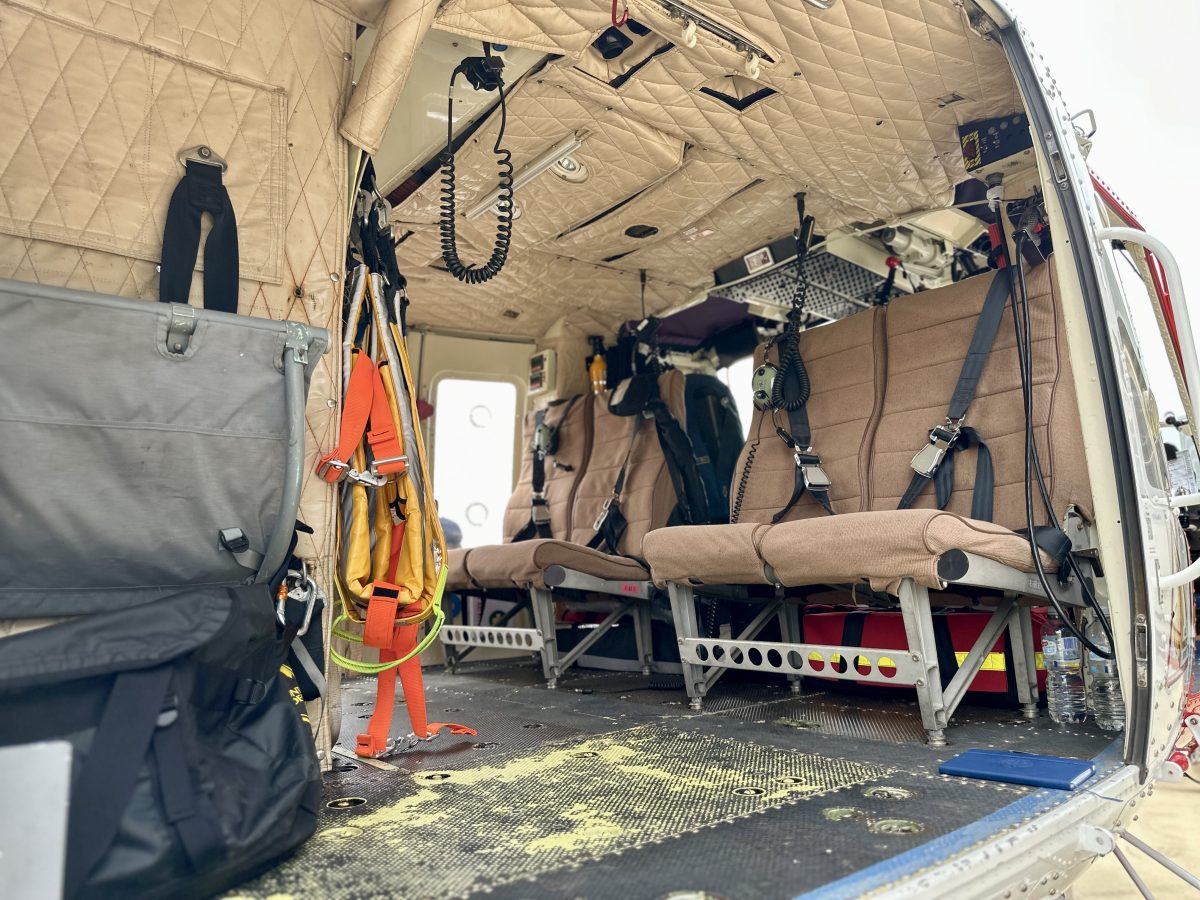 interior of a helicopter