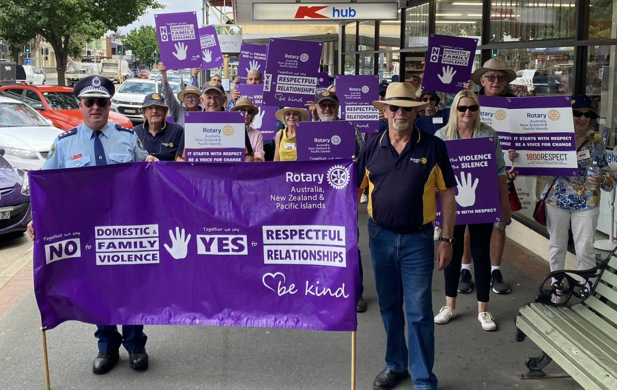 People in Yass march against domestic violence